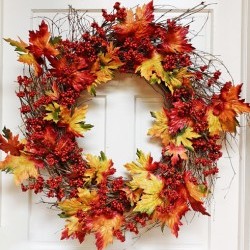 34IN HARVEST MAPLE WREATH