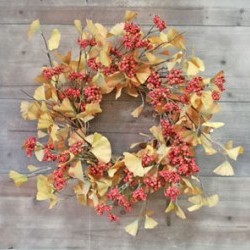 21" GINGKO BERRY WREATH