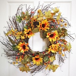 26" SUNFLOWER WREATH