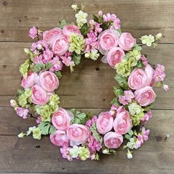 18IN RANUNCULUS WREATH
