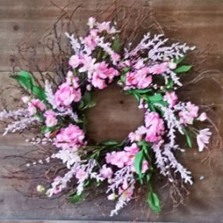 26" CHERRY BLOSSOM WREATH