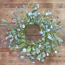 24" MIXED FLORAL WREATH