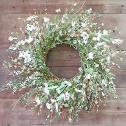 24" MIXED FLORAL WREATH