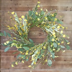 24" MIXED FLORAL WREATH
