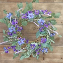 20" LILAC FLORAL WREATH