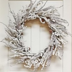 34IN SNOW BERRY TWIG WREATH