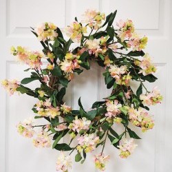 22" WILD PEAR BLOSSOM WREATH