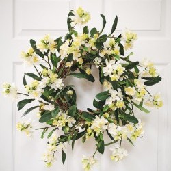 22" WILD PEAR BLOSSOM WREATH