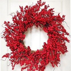 30" RED BERRY WREATH