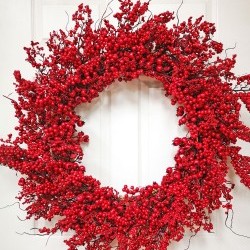 36" RED BERRY WREATH