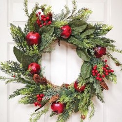 30"POMOGRANATE & MAGNOIA WREATH
