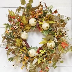 28IN GOURD&MAPLE WREATH