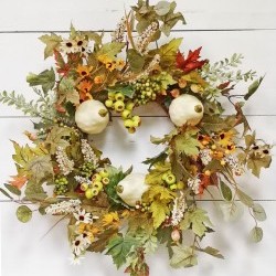 24IN GOURD&MAPLE WREATH