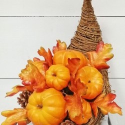 14X16X16 PUMPKIN CORNUCOPIA