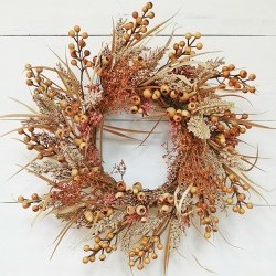 22IN WHEAT WREATH