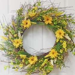 34IN DAISY WREATH