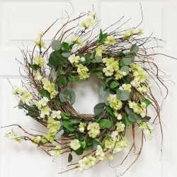26"EUCALYPTUS&GRN BLOSSOM WRE