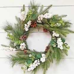 20IN ICE PINE WREATH