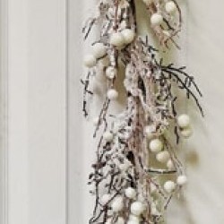 6FT SNOW TWIG&BALL GARLAND
