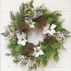 28IN POINSETTIA WREATH