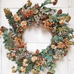 34IN MIXED FLORAL WREATH