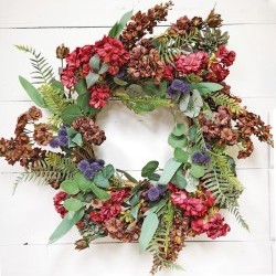 26IN MIXED FLORAL WREATH