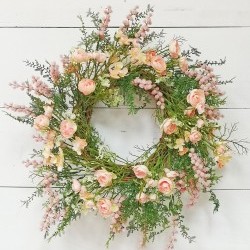 22IN MINI ROSE WREATH