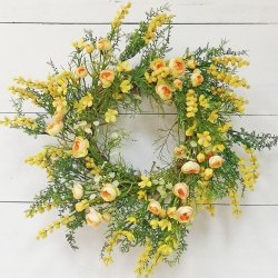 22IN MINI ROSE WREATH