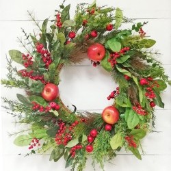 30IN APPLE&BAY LEAF WREATH