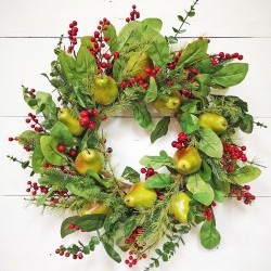 22IN PEAR WREATH