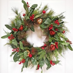 24IN BELL&BAY LEAF WREATH