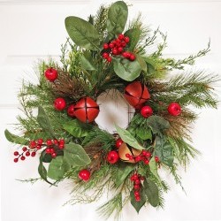 16IN BELL&BAY LEAF WREATH