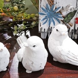 6.3X3X4 WHITE BIRDX3