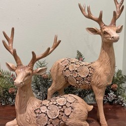 10X16&11X12 WOODLOG DEERX2