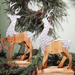 12X22&14X25 WOOD TIN DEERX2
