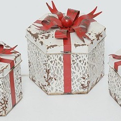 11X10X9.5 HEXAGON GIFT BOX-3PC