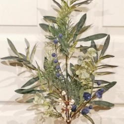 26IN OLIVE&BLUE BERRY SPRAY