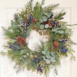 24IN EUCALYPTUS&BLUEBERRY WREAT
