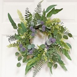 18IN POMPON WREATH