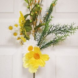 18IN DAISY&DOGWOOD SPRAY
