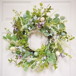 24IN EGG&EUCALYPTUS WREATH