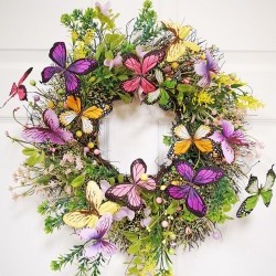 24IN BUTTERFLY WREATH