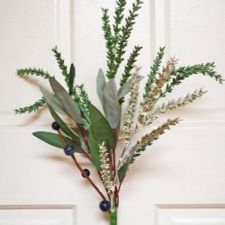 15" OLIVER LEAF&WHEAT SPRAY