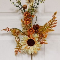 28IN PUMPKIN&FIR SPRAY