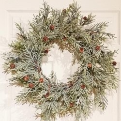 24IN PINE&MINI CONE WREATH