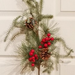 28IN WILD PINE&BERRY SPRAY