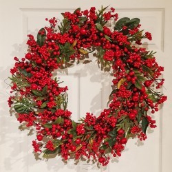 28IN THIMBLE BERRY WREATH