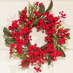 16IN THIMBLE BERRY WREATH