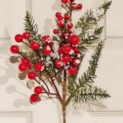 18IN SNOW PINE&BERRY SPRAY