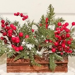 16IN -W SNOWPINE&BERRY ARRGMNT